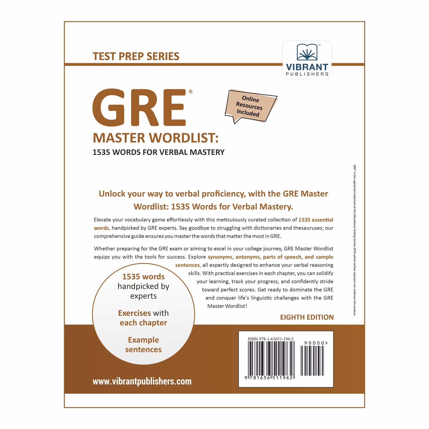 GRE Master Wordlist: 1535 Words for Verbal Mastery