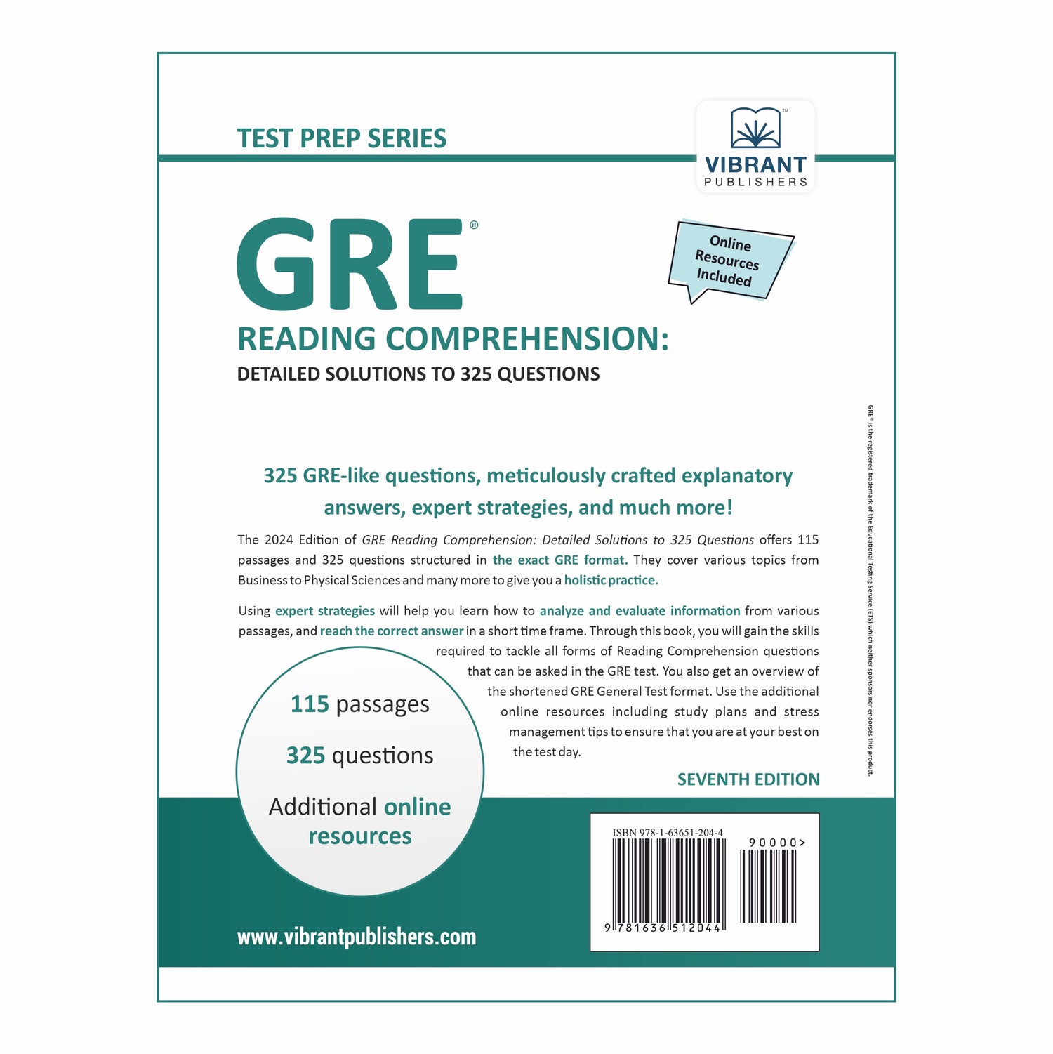 GRE Reading Comprehension: Detailed Solutions to 325 Questions