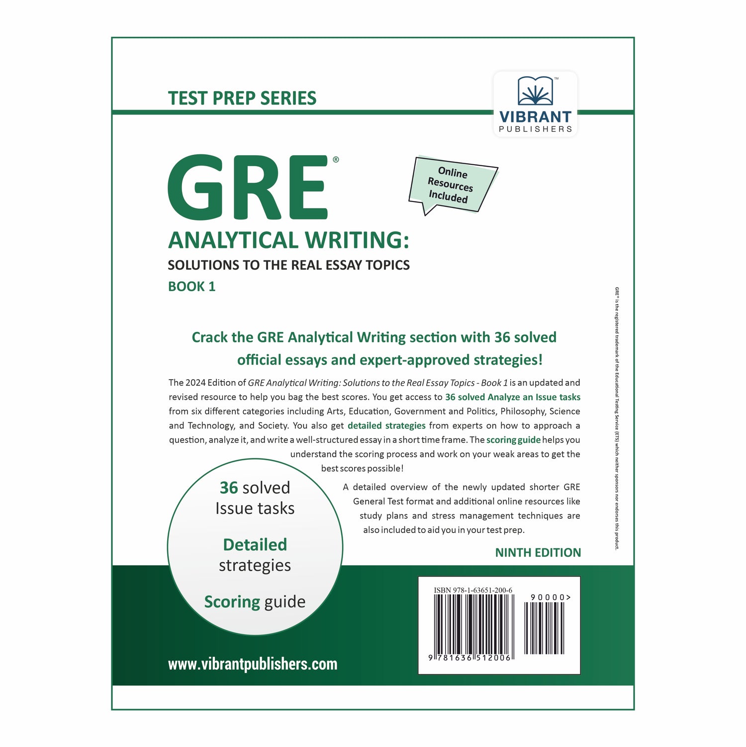 GRE Analytical Writing: Solutions to the Real Essay Topics - Book 1