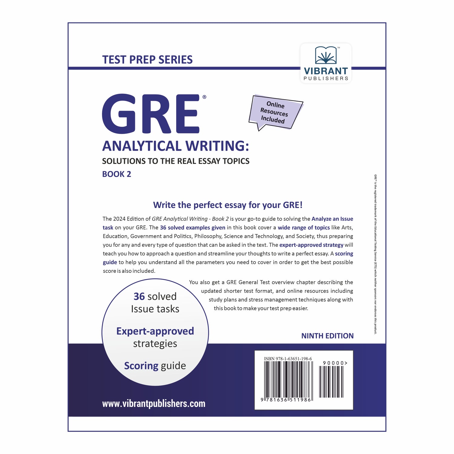 GRE Analytical Writing: Solutions to the Real Essay Topics - Book 2